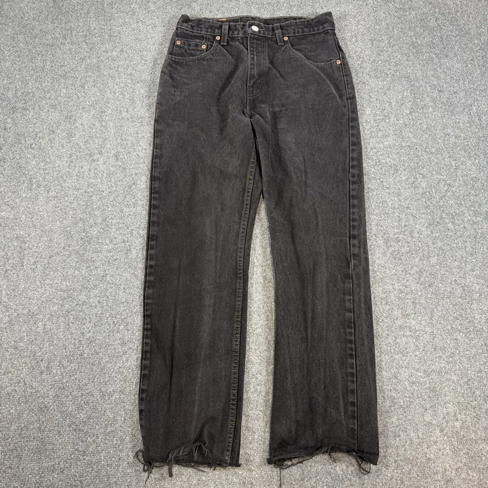Vintage Levi's Jeans Mens 29x32 (Actual 26x28) Black 505 Regular Fit 100% Cotton